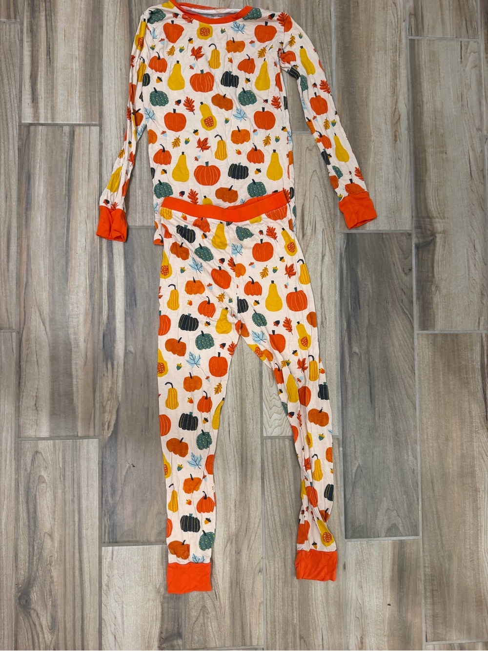 Little Sleepies Pumpkin Fall Thanksgiving Pajama Set